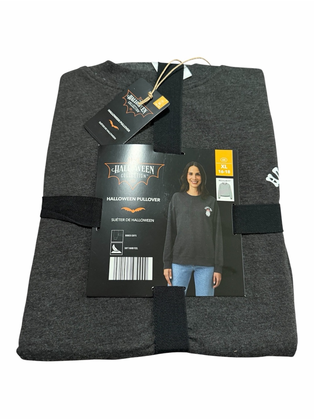 NWT Halloween “Howdy Boo” Western Ghost Womans XL Long Sleeve Crewneck Pullover